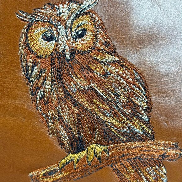 Patricia Nash Nazaire Owl Embroidery Colorblock Crossbody Bag with Dust Bag New - Picture 4 of 15